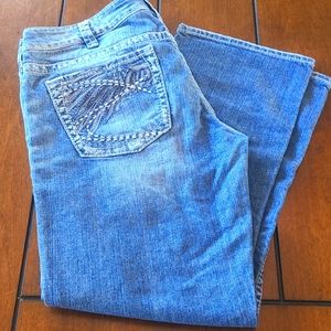 Silver Cropped Jeans